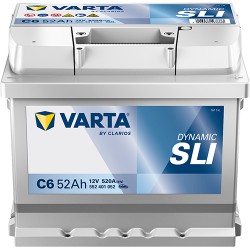 Batería Car battery Varta C6 12V 52Ah 520A para Nissan Note 1.6 2010